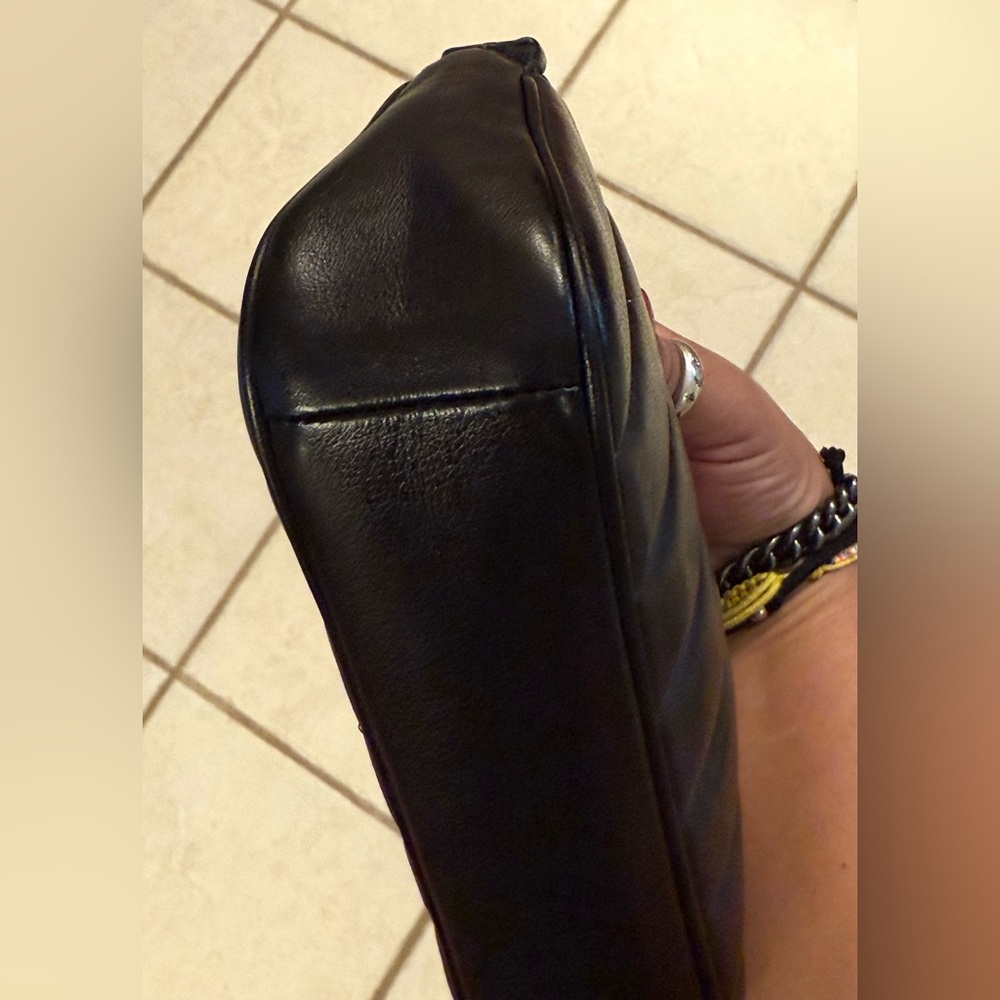COACH Nolita 19 Soft Nappa Leather with Linear Quilting & Gunmetal Chain - Black - Picture 6 of 16